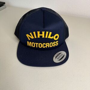NIHILO Motocross Hat NWOT Blue Snapback